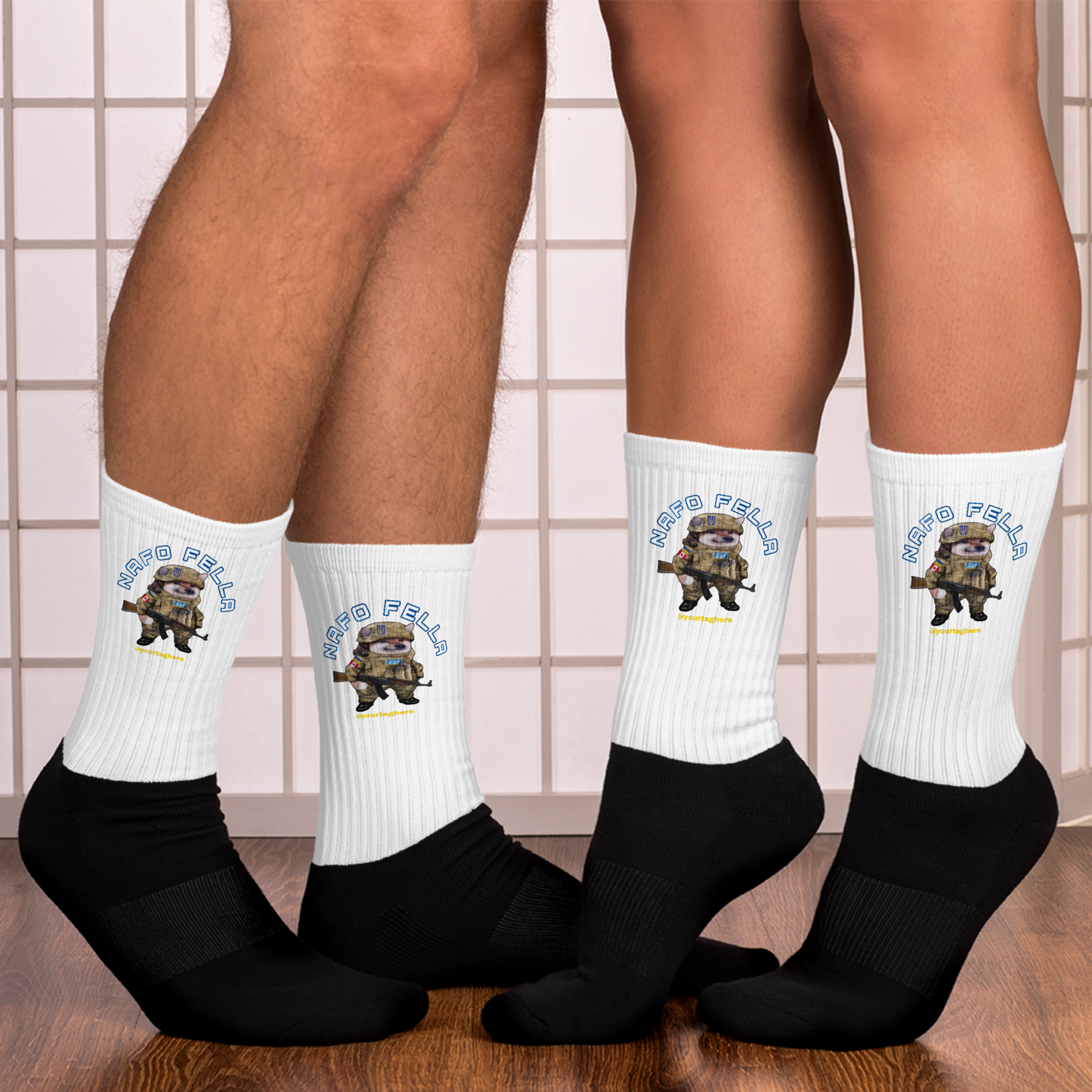 Personalized NAFO FELLA Socks with TAG