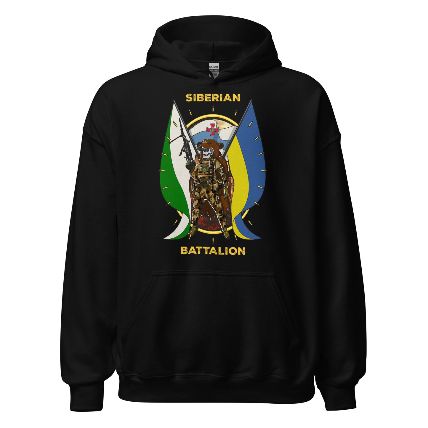 Siberian Battalion "Kremlin Burning" with bullets Hoodie