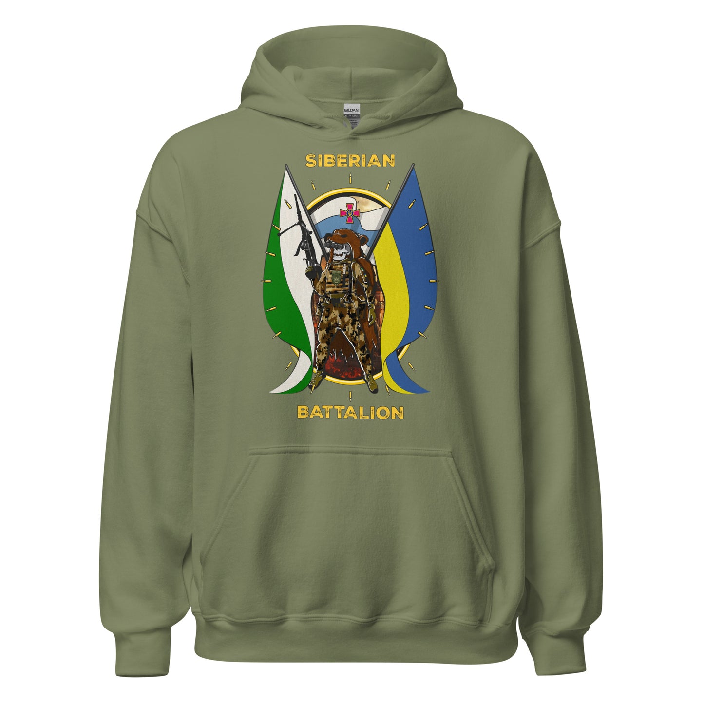 Siberian Battalion "Kremlin Burning" with bullets Hoodie