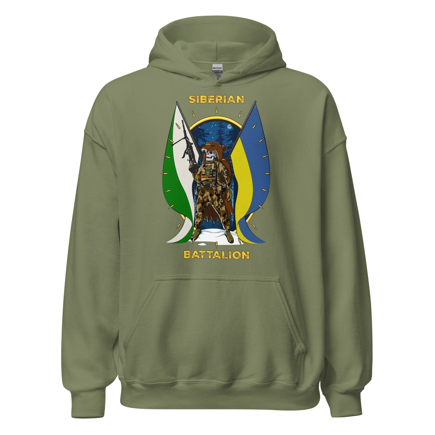 Siberian Battalion "Siberian Forest" with bullets Hoodie