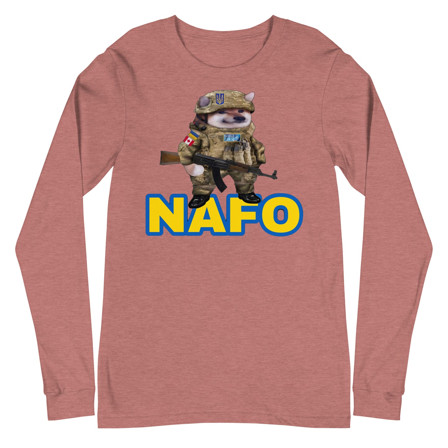 Personalized NAFO Fella Long Sleeve Shirt